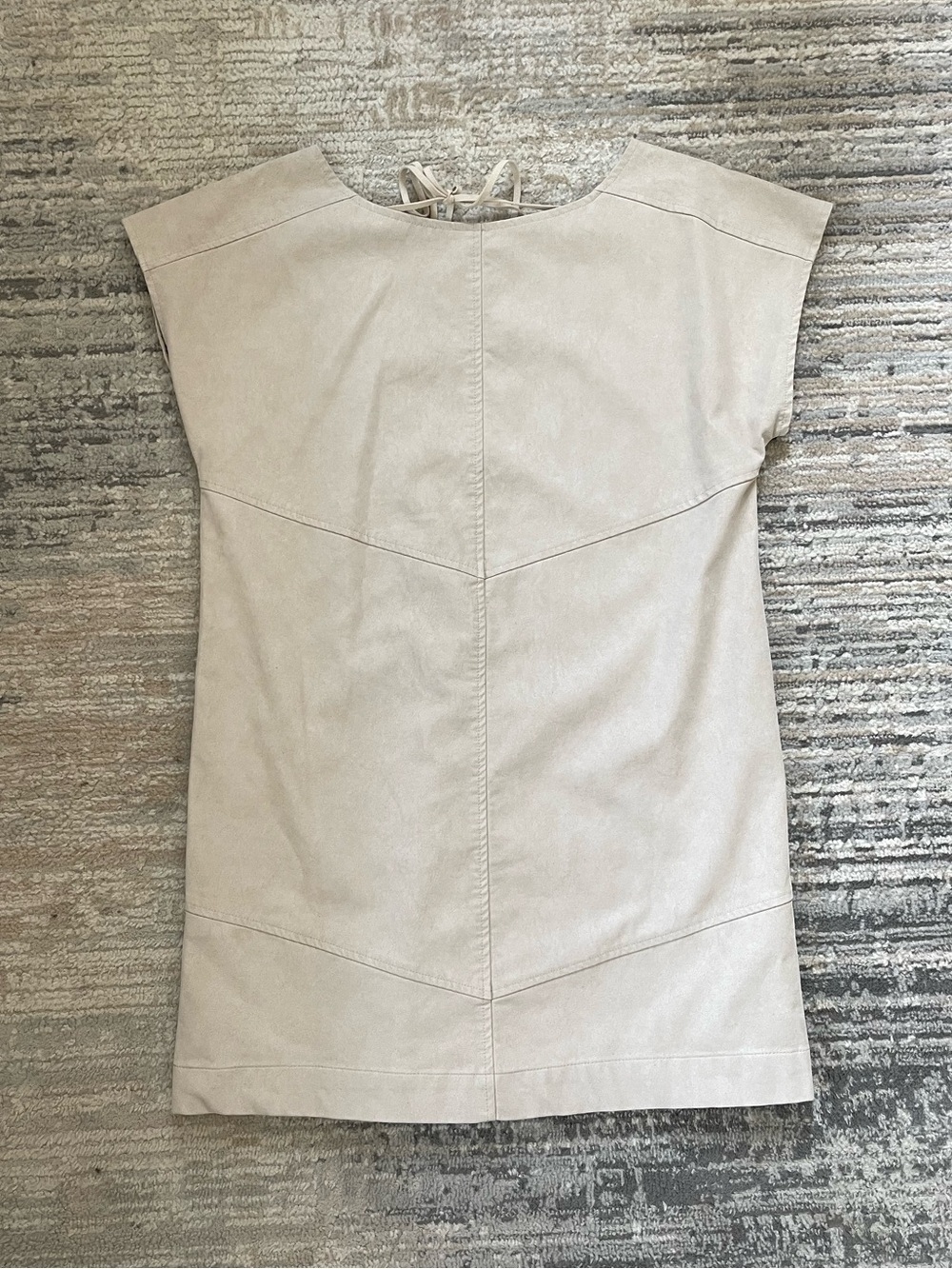 Free People Cream Beige Mini Shift Dress
